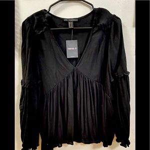 NEW forever 21 Black Long sleeve - Small